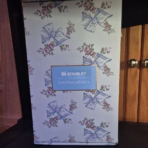 Stanley LoveShackFancy 40oz Tumbler with Blue and Purple Floral Accents